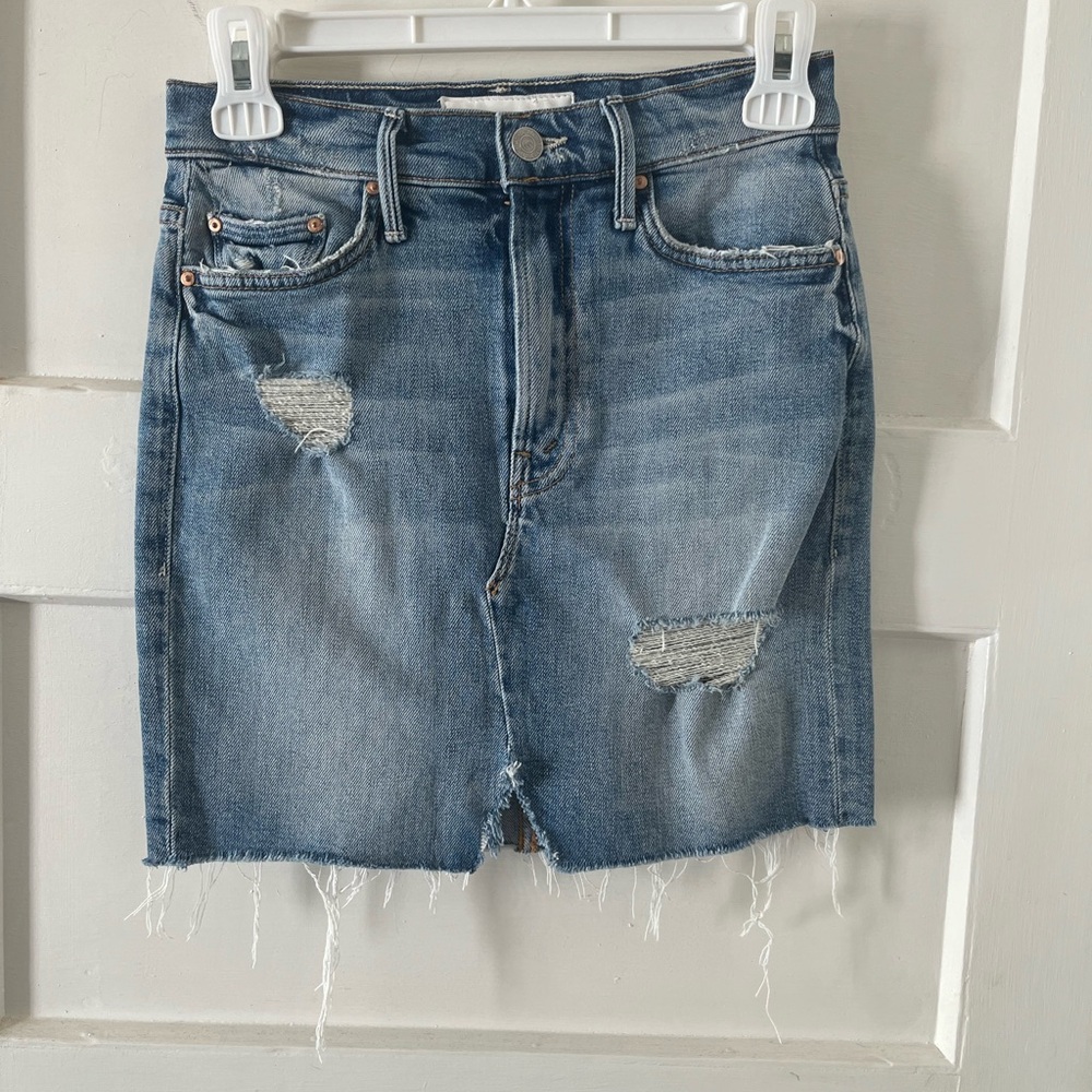 MOTHER The Sacred Slit Mini Skirt in The Confession Size 25